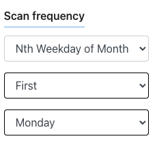 Scan schedule frequency