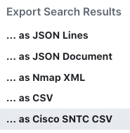 Exporting Cisco serial numbers in Rumble